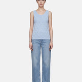 Blusa in 63% Viscosa 37% Nylon Azzurro