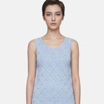 Blusa in 63% Viscosa 37% Nylon Azzurro