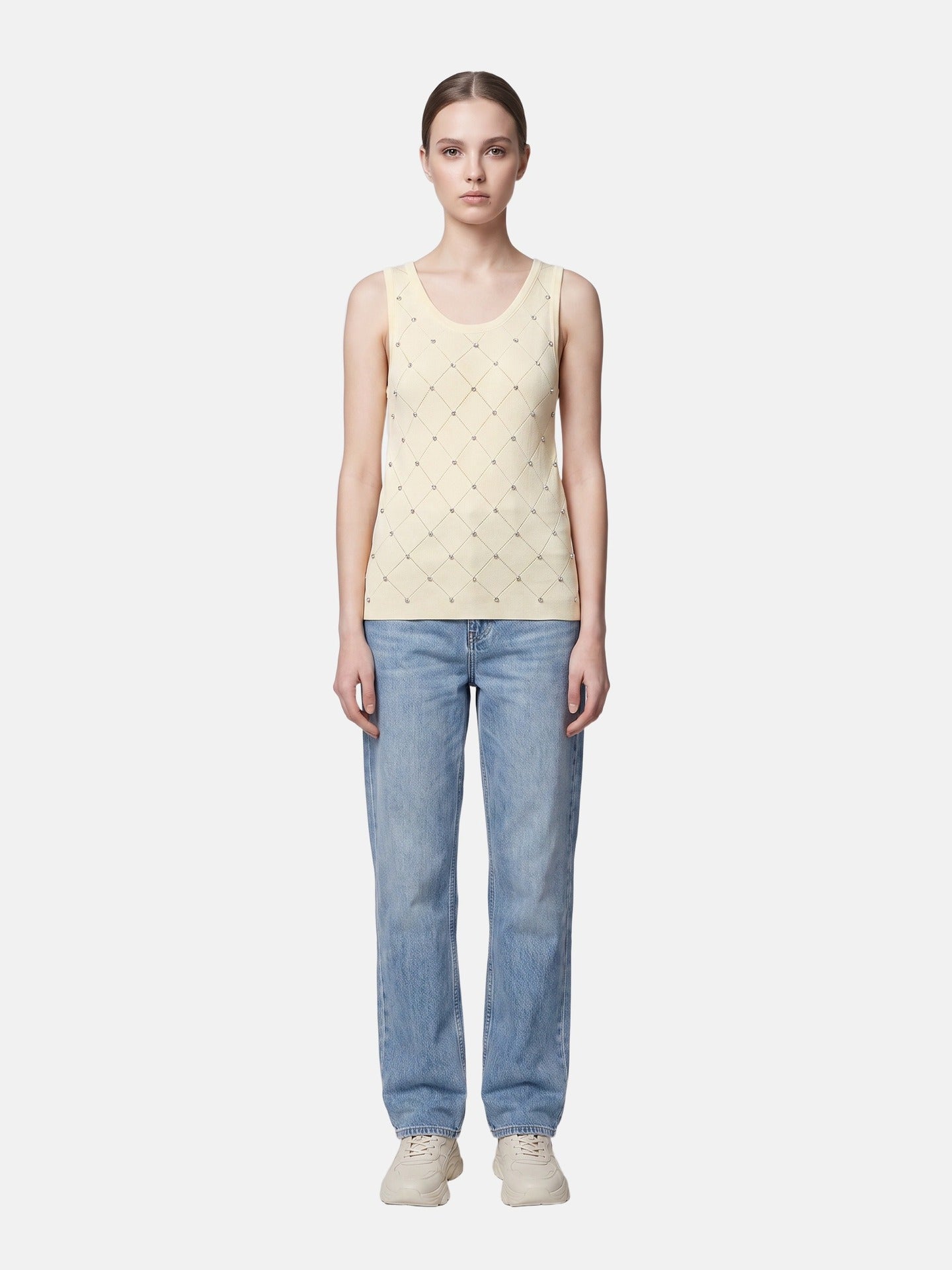 Blusa in 63% Viscosa 37% Nylon Giallo