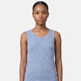 Blusa in 63% Viscosa 37% Nylon Blu