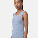 Blusa in 63% Viscosa 37% Nylon Blu