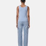 Blusa in 63% Viscosa 37% Nylon Blu