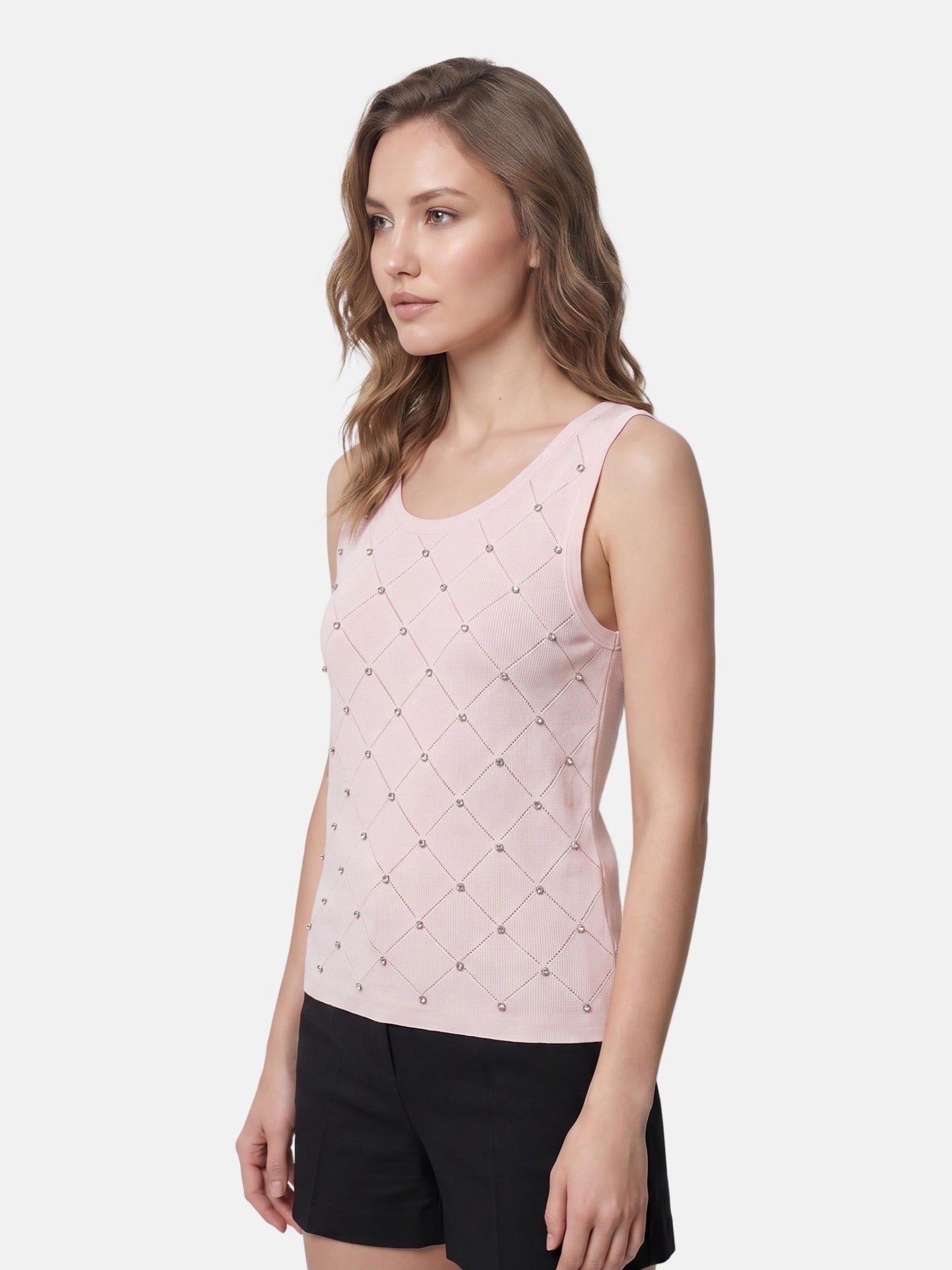 Blusa in 63% Viscosa 37% Nylon Rosa