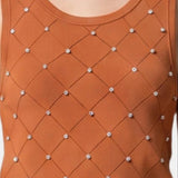 Blusa in 63% Viscosa 37% Nylon Ruggine