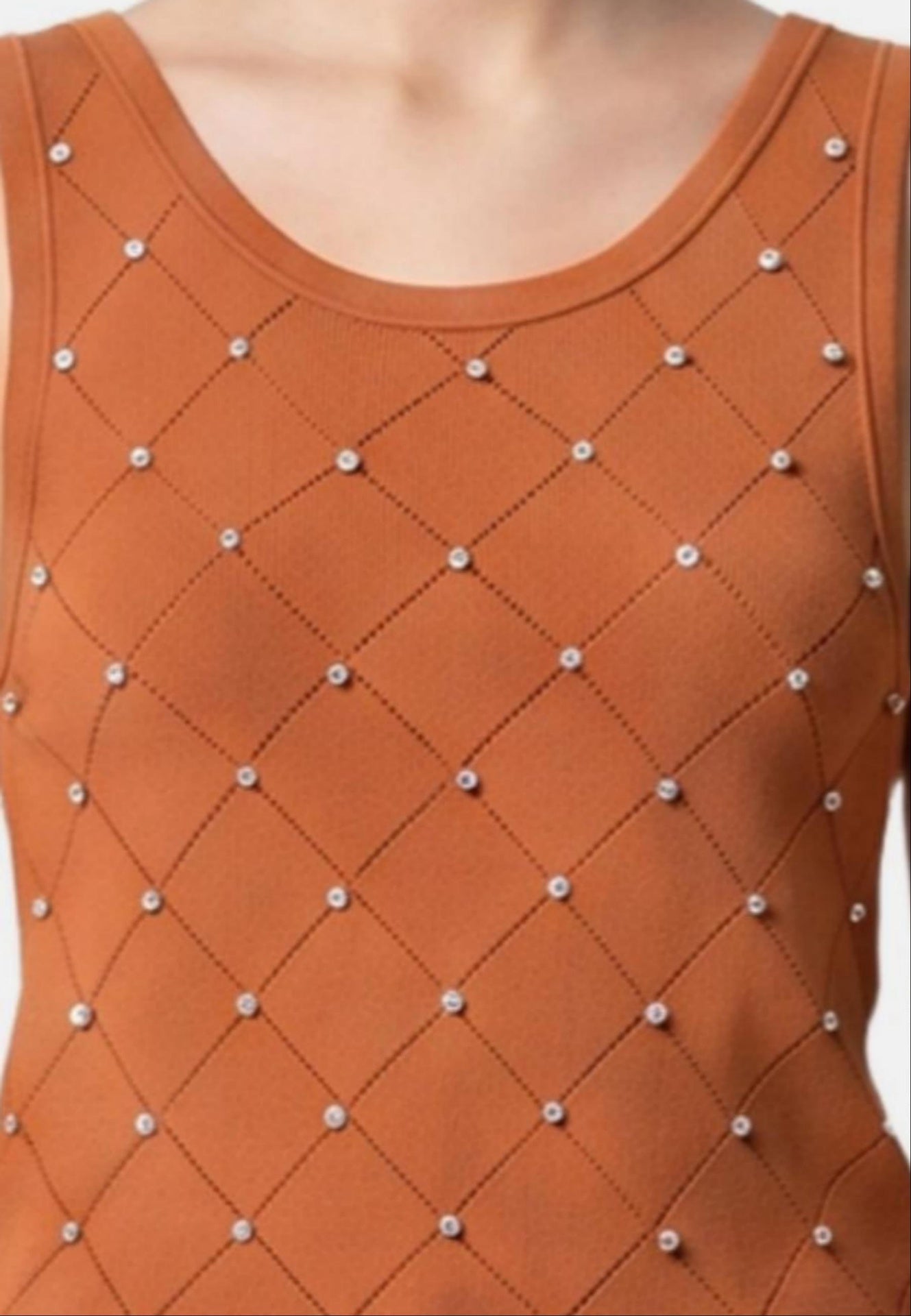 Blusa in 63% Viscosa 37% Nylon Ruggine