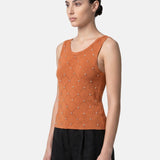 Blusa in 63% Viscosa 37% Nylon Ruggine