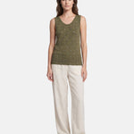 Blusa in 63% Viscosa 37% Nylon Verde Militare