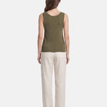 Blusa in 63% Viscosa 37% Nylon Verde Militare
