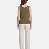 Blusa in 63% Viscosa 37% Nylon Verde Militare