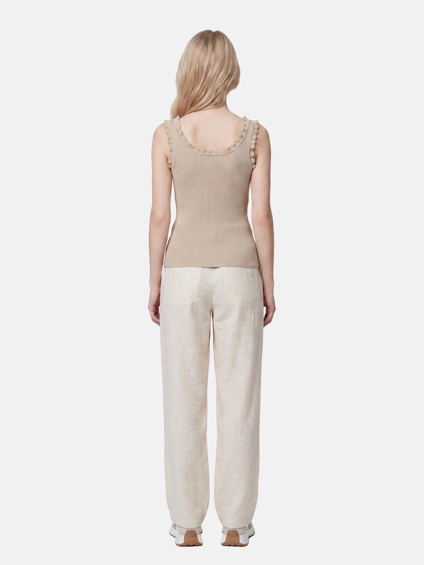 Blusa in Viscosa Beige
