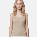 Blusa in Viscosa Beige