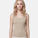 Blusa in Viscosa Beige