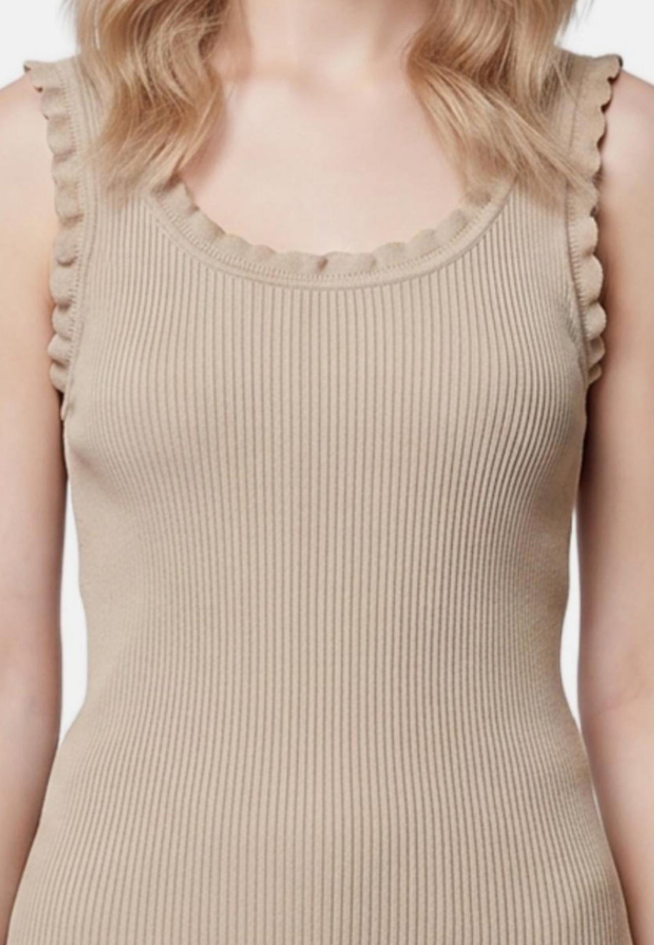 Blusa in Viscosa Beige