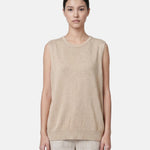 Top in Poliestere Beige