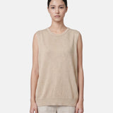 Top in Poliestere Beige