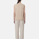 Top in Poliestere Beige