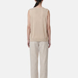 Top in Poliestere Beige