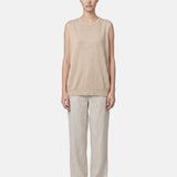 Top in Poliestere Beige