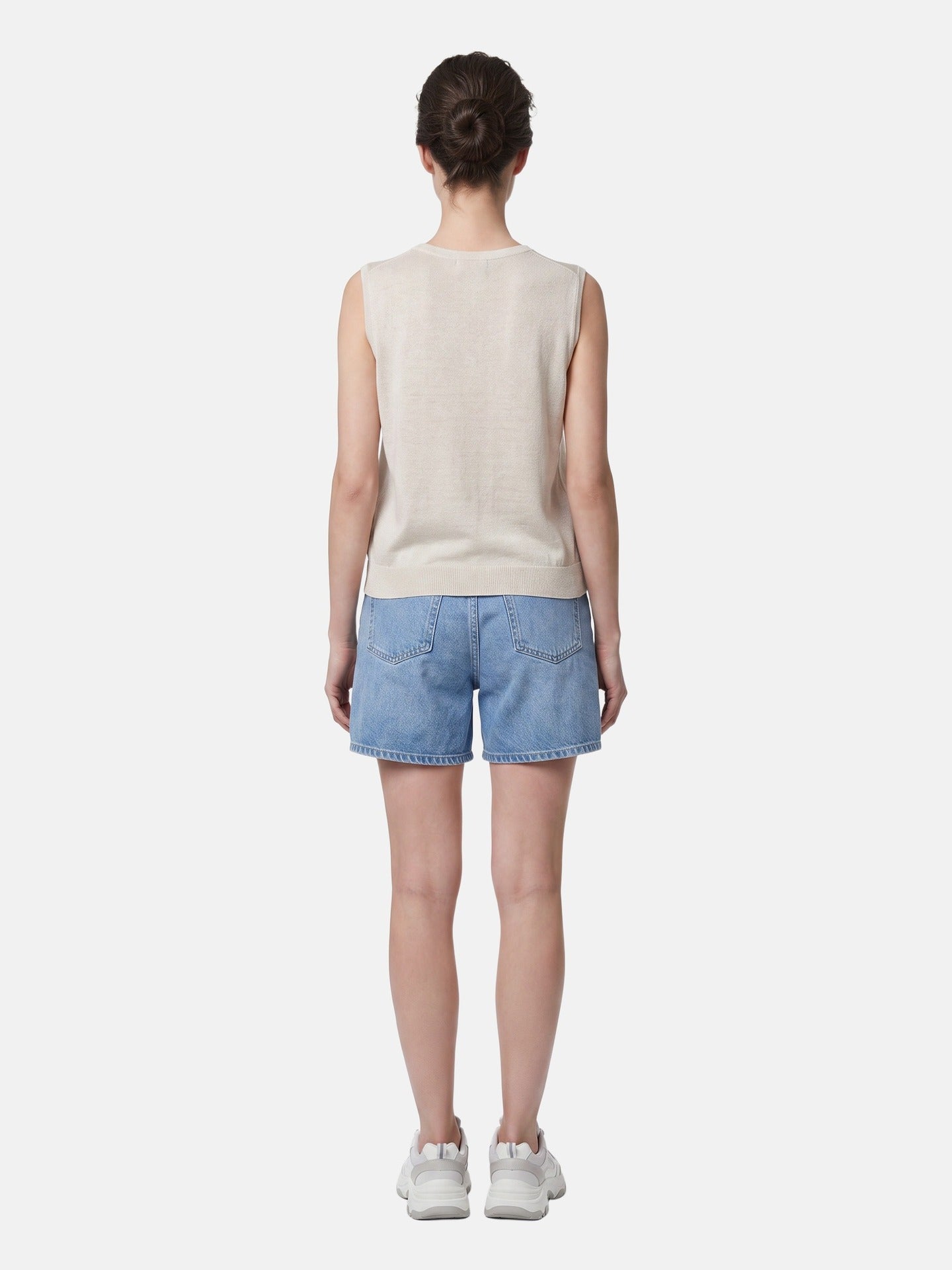 Top in Poliestere Bianco