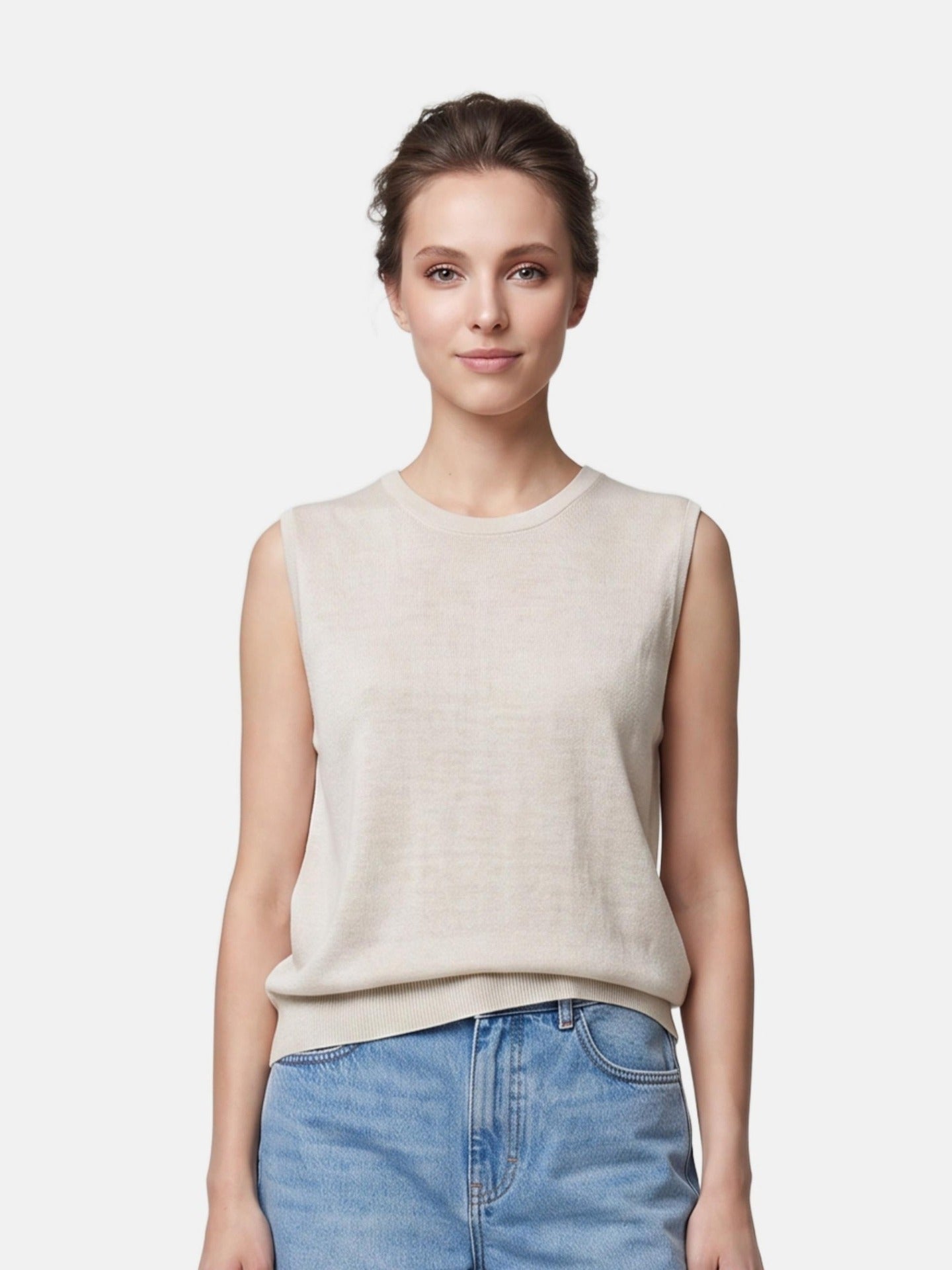 Top in Poliestere Bianco