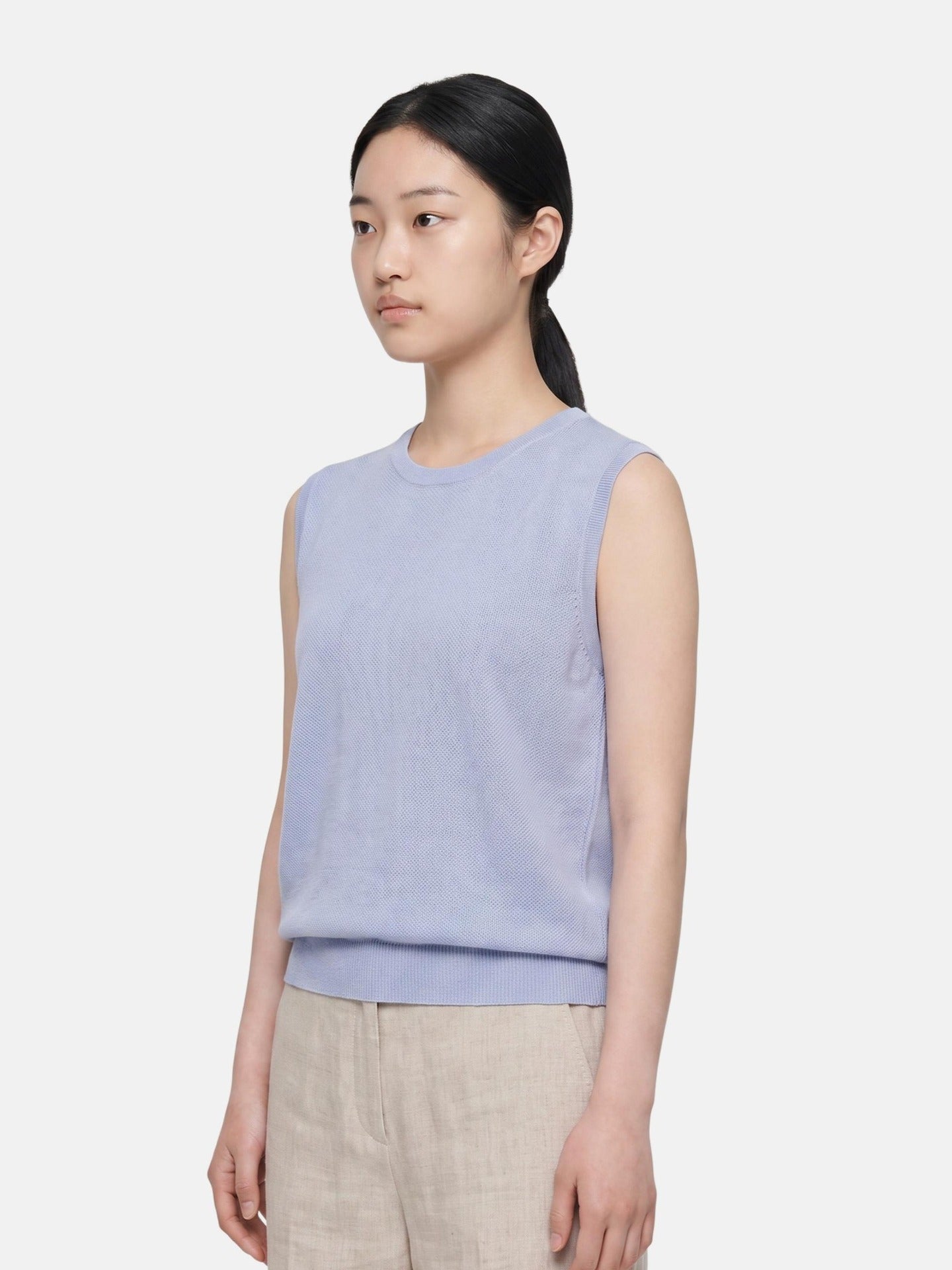Top in Poliestere Blu