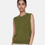 Top in Poliestere Verde Militare