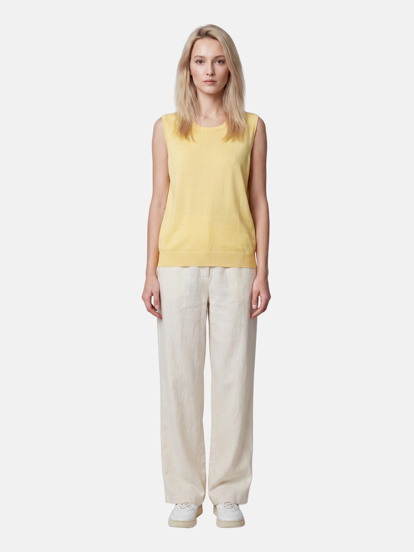 Top in Poliestere Giallo