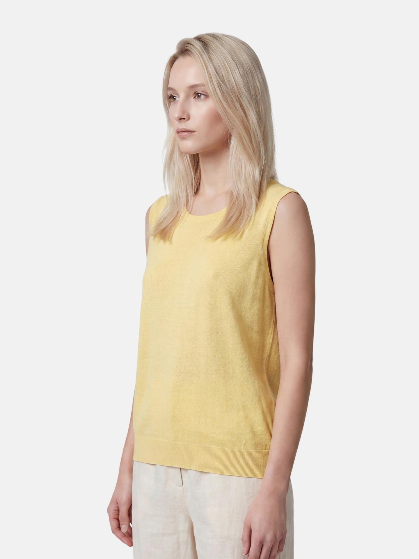Top in Poliestere Giallo