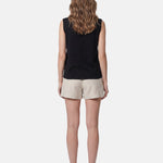 Top in Poliestere Nero