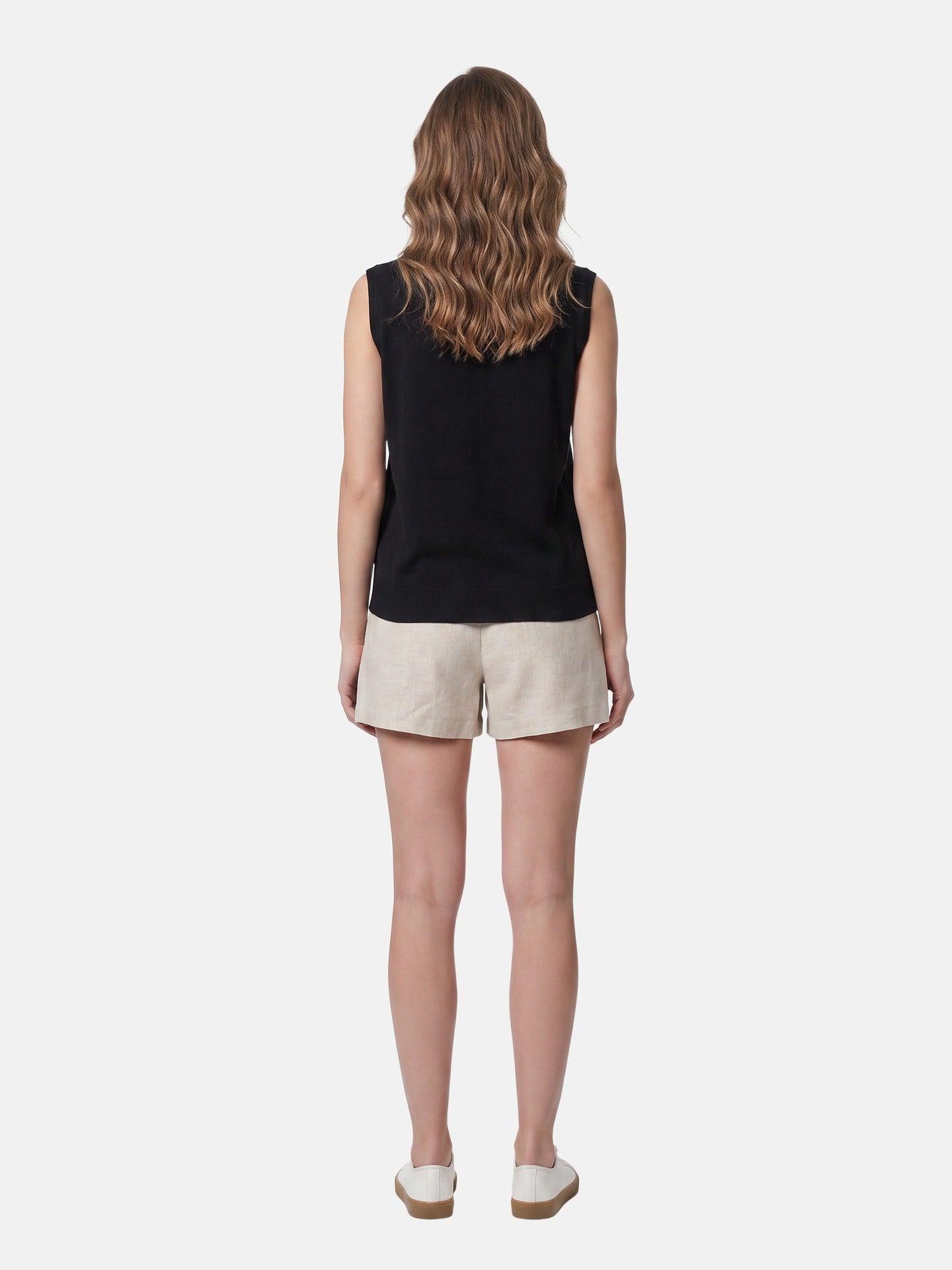 Top in Poliestere Nero