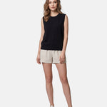 Top in Poliestere Nero