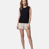 Top in Poliestere Nero