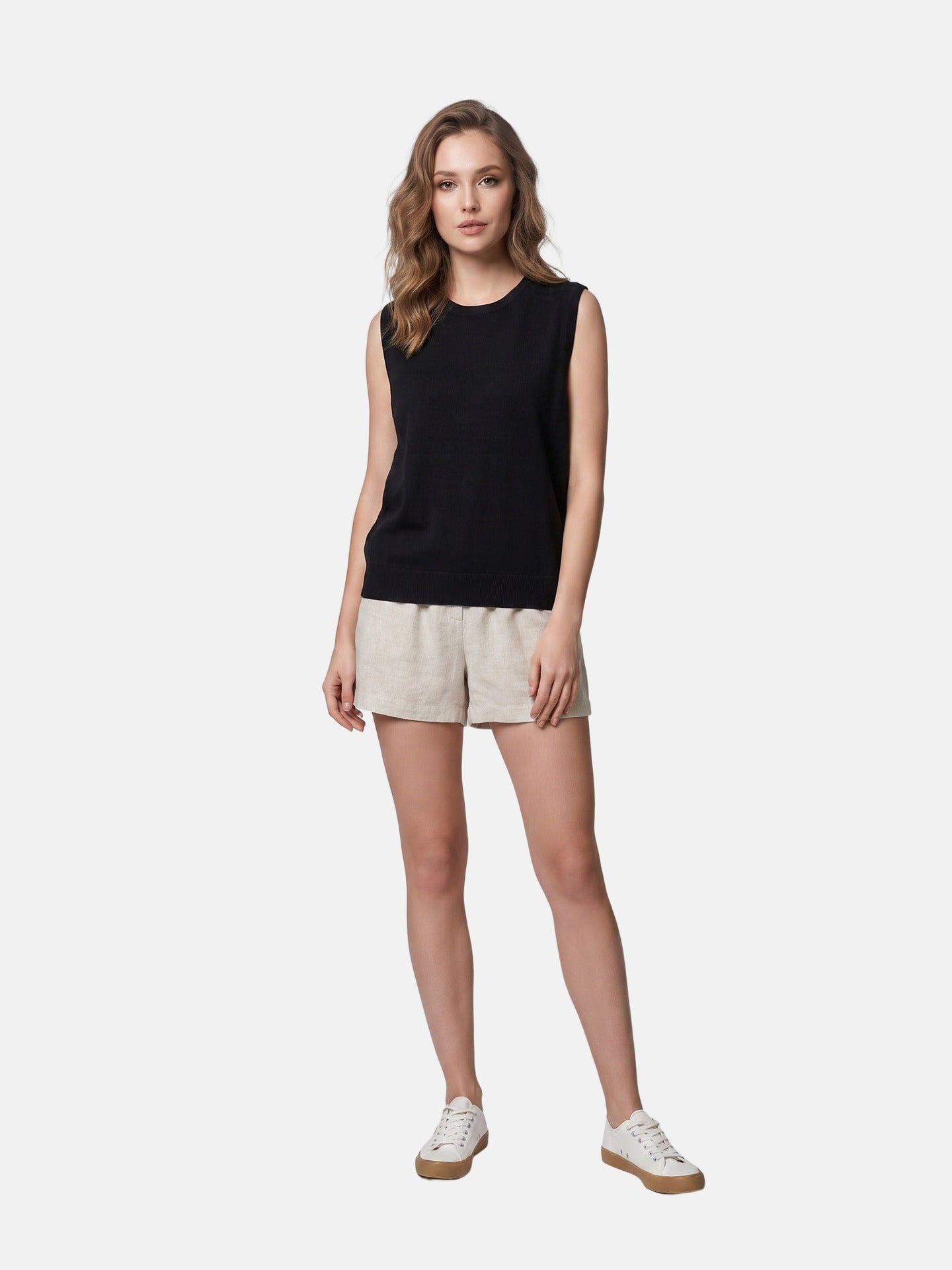 Top in Poliestere Nero