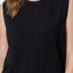 Top in Poliestere Nero