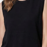 Top in Poliestere Nero