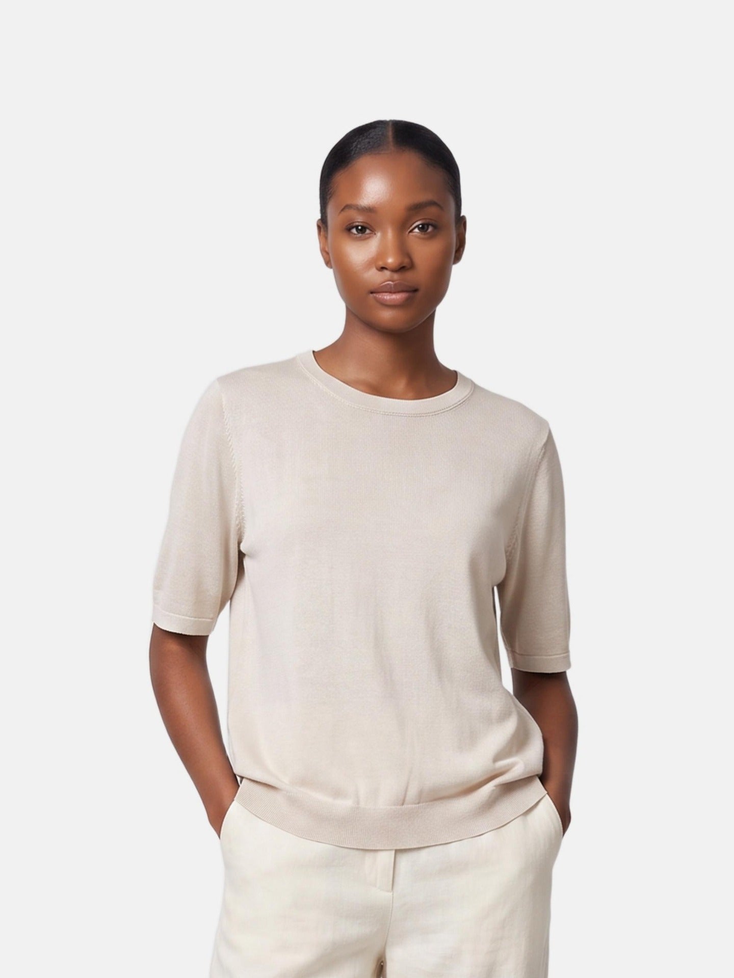 Top in Poliestere Bianco
