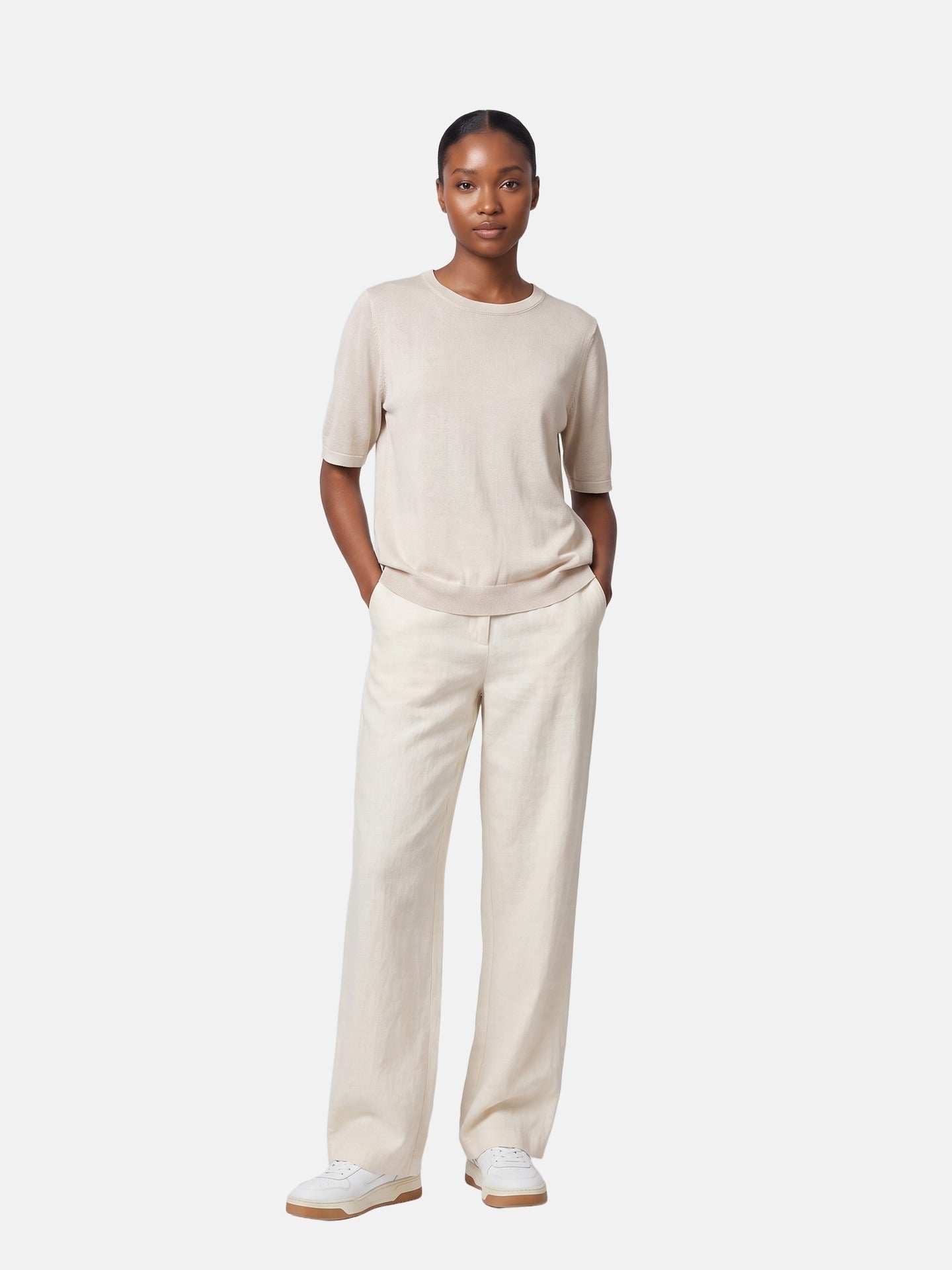 Top in Poliestere Bianco