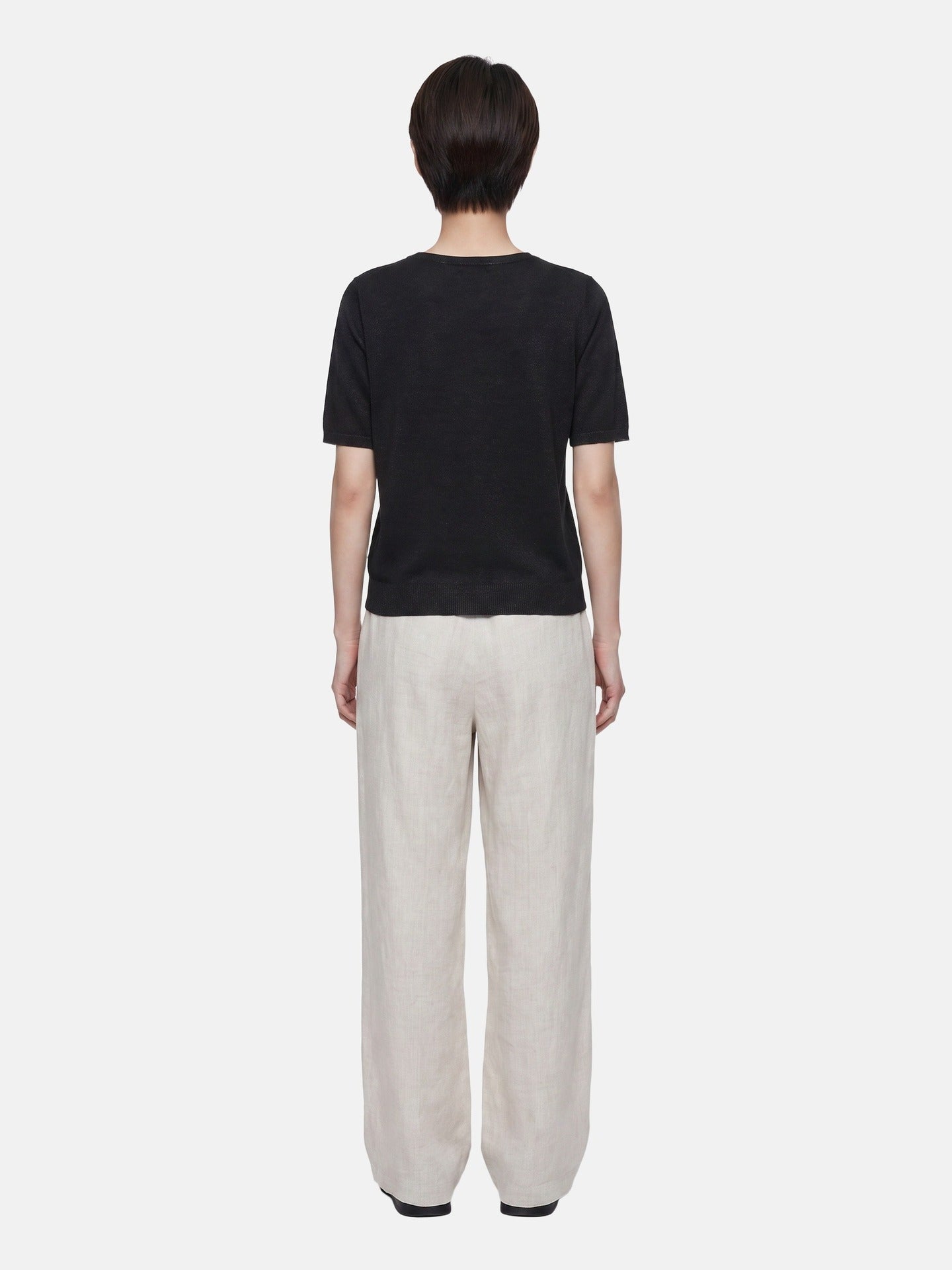 Top in Poliestere Nero