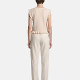 Blusa in 100% Viscosa Beige