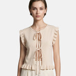Blusa in 100% Viscosa Beige