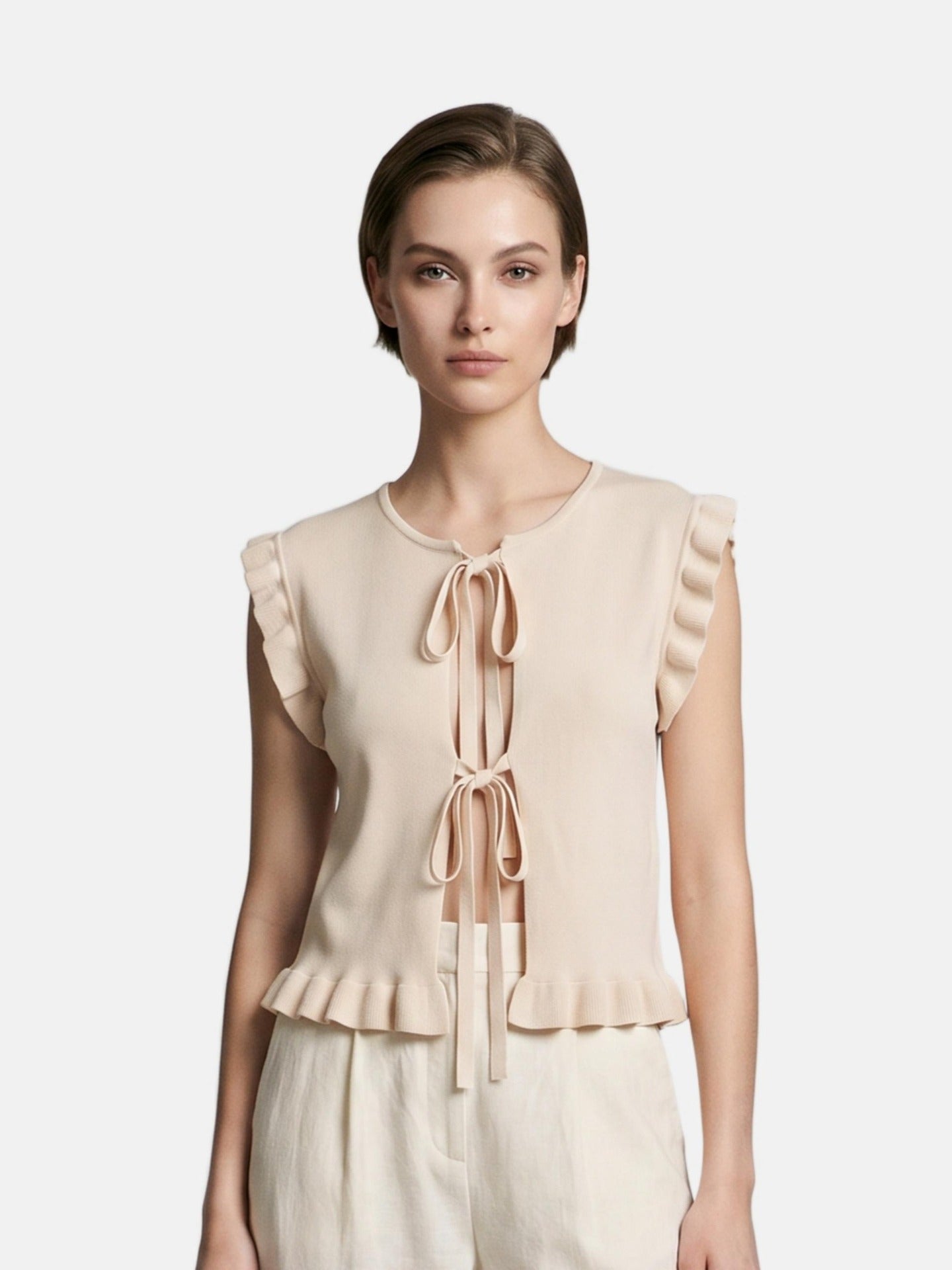 Blusa in 100% Viscosa Beige