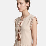 Blusa in 100% Viscosa Beige