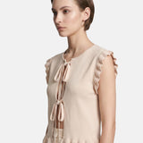 Blusa in 100% Viscosa Beige