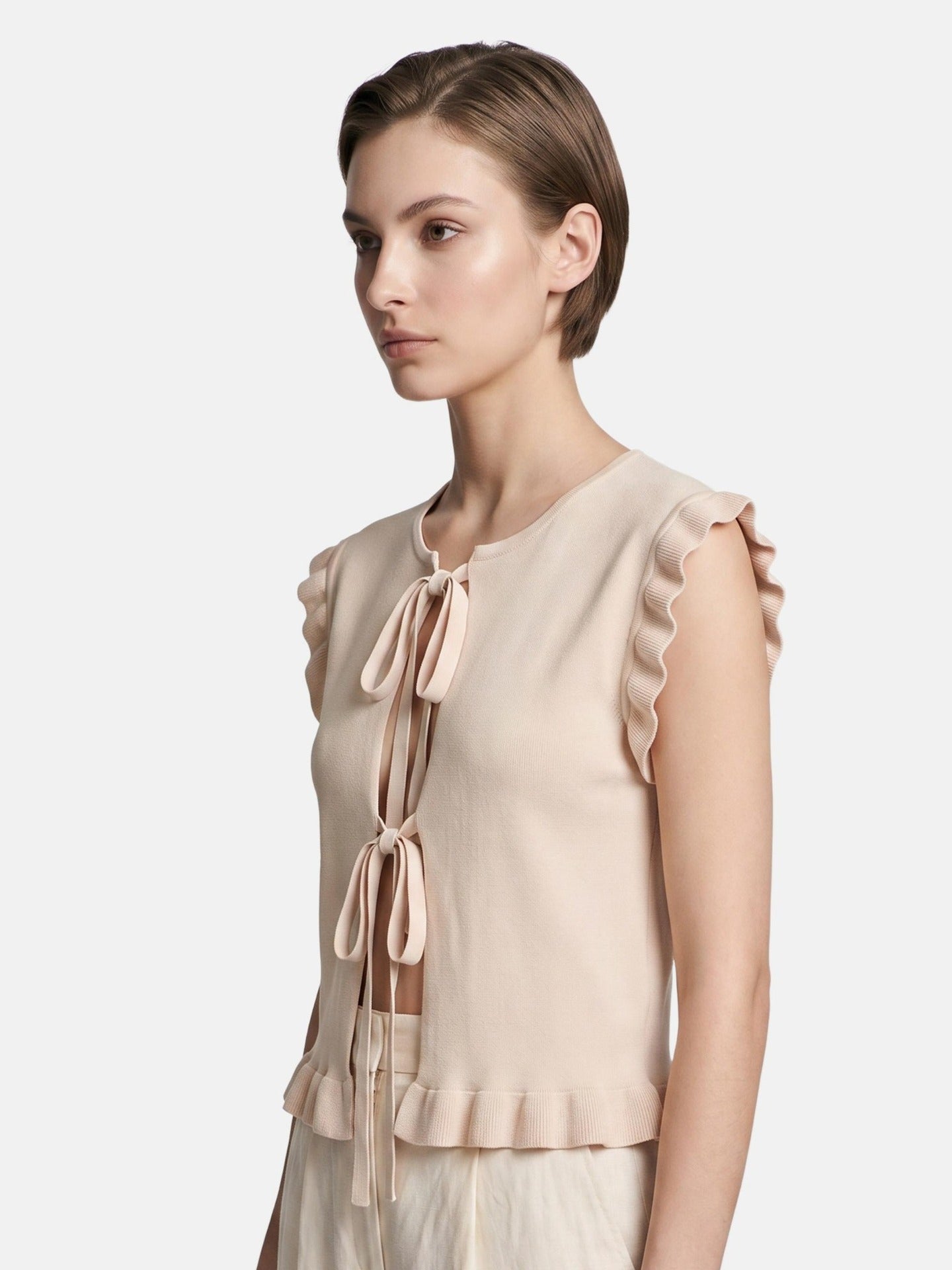 Blusa in 100% Viscosa Beige