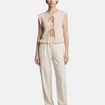 Blusa in 100% Viscosa Beige