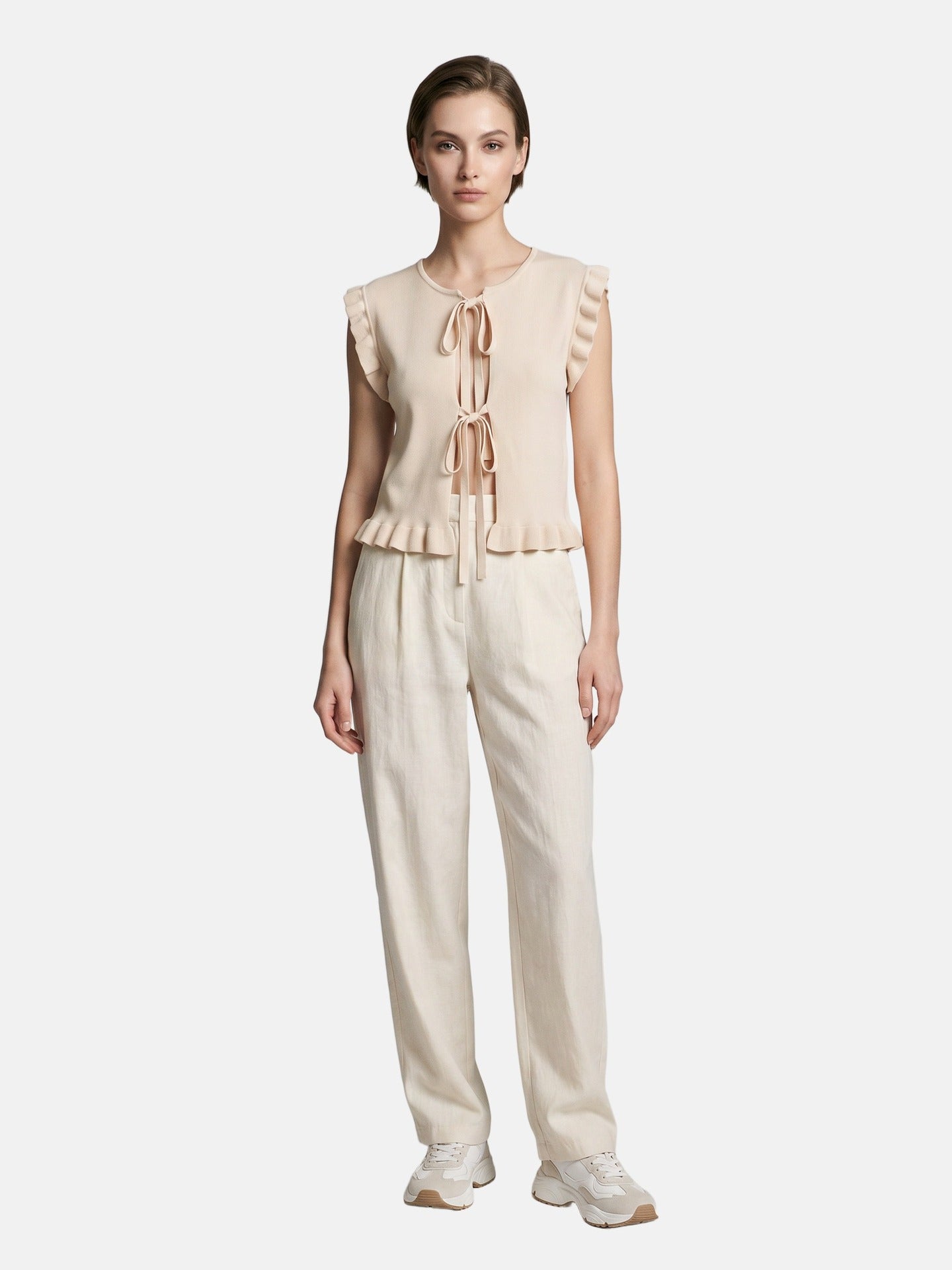 Blusa in 100% Viscosa Beige