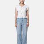 Blusa in 100% Viscosa Bianco