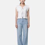 Blusa in 100% Viscosa Bianco