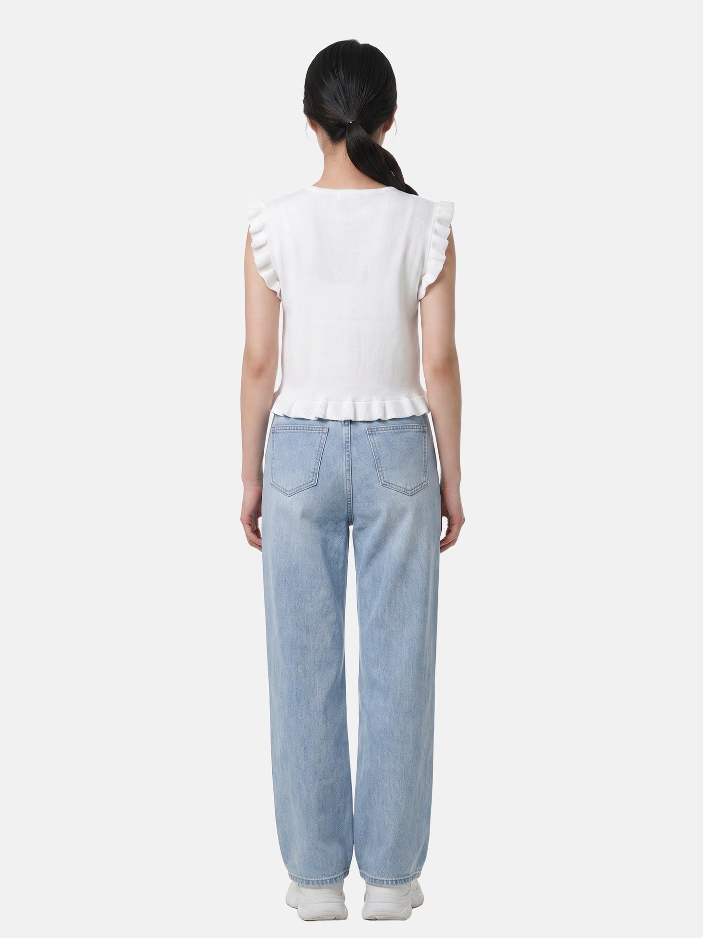 Blusa in 100% Viscosa Bianco