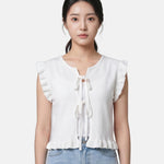 Blusa in 100% Viscosa Bianco